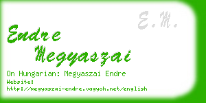 endre megyaszai business card